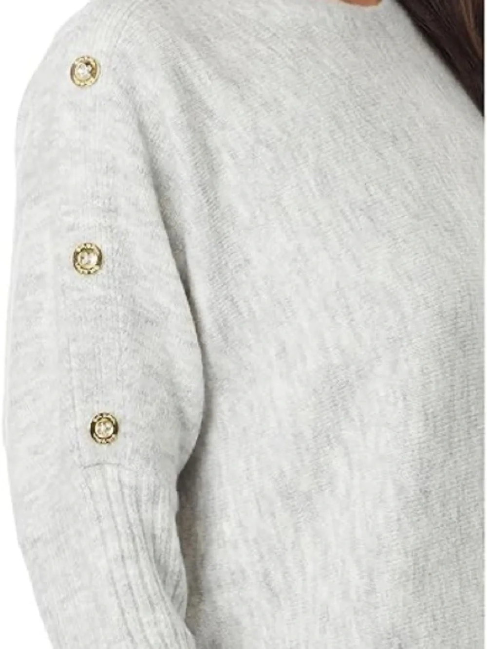 Lilly Pulitzer Womens Medium Arna Pullover Sweater Seaside Grey Relaxed Fit - Picture 10 of 10